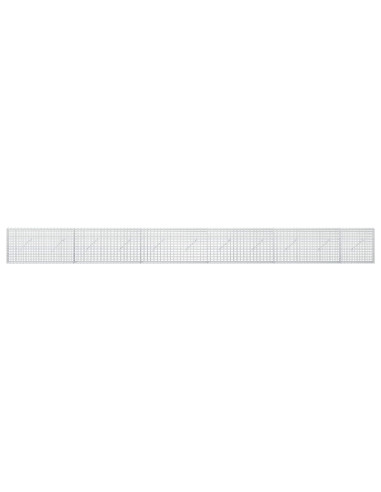 Gabione con Filo da 5 mm e Rete da 5x2,5 cm 550x10x50 cm