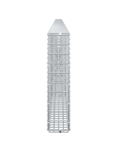 Gabione con Filo da 5 mm e Rete da 5x2,5 cm 550x10x50 cm