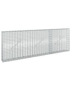Gabione con Filo da 5 mm e Rete da 5x2,5 cm 150x10x50 cm 2