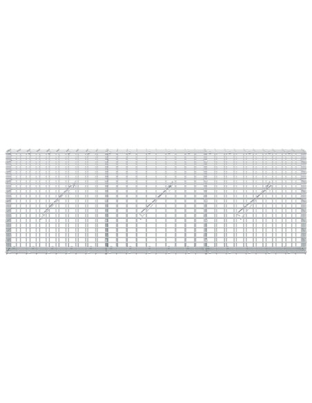 Gabione con Filo da 5 mm e Rete da 5x2,5 cm 150x10x50 cm