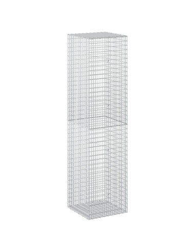 Gabione con Filo da 5 mm e Rete da 5x2,5 cm 50x50x200 cm