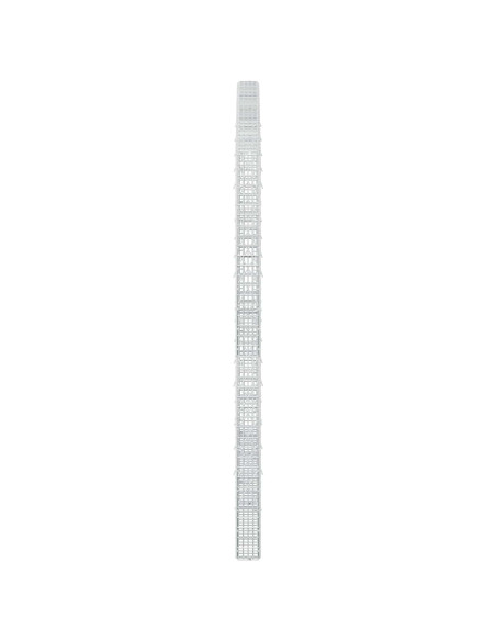 Gabione con Filo da 5 mm e Rete da 5x2,5 cm 250x10x200 cm