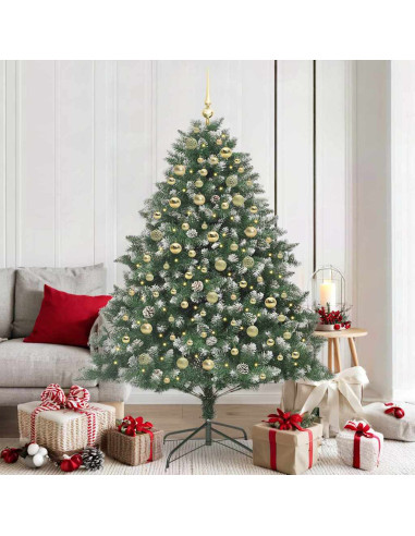 Albero di Natale artificiale con 300 LED Verde 180 cm