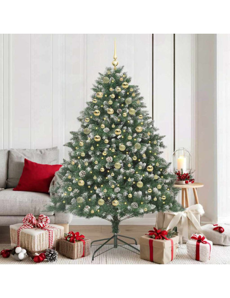 Albero di Natale artificiale con 300 LED Verde 180 cm
