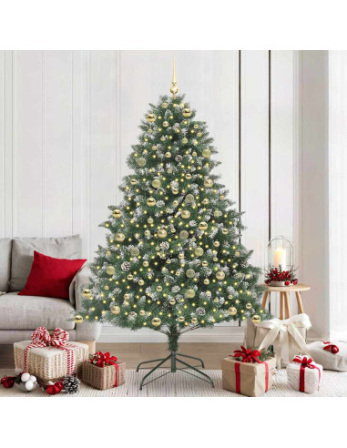 Albero di Natale artificiale con 300 LED Verde 210 cm