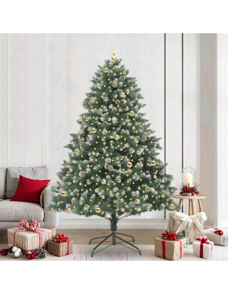 Albero di Natale artificiale con 300 LED Verde 240 cm