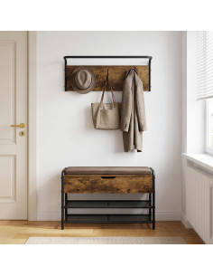 Appendiabiti Rovere Fumo 60 x 30 x 25 cm Legno ingegnerizzato