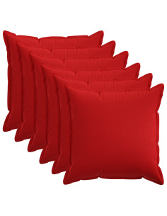 Federa 6 pz HOUTEN Rosso 70 x 70 cm Lino 2