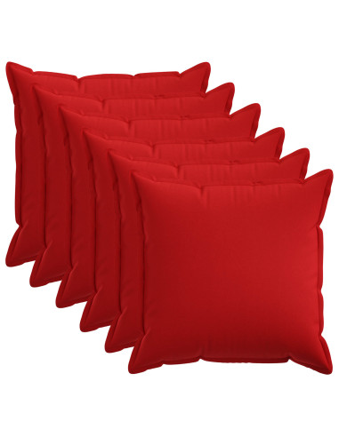 Federa 6 pz HOUTEN Rosso 70 x 70 cm Lino