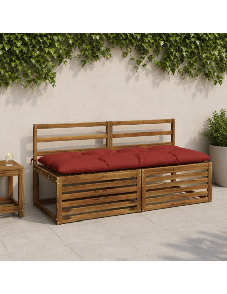 Cuscini per Panchina VIANEN 2 pz 100% Poliestere Rosso