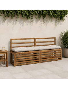 Cuscini per Panchina VIANEN 2 pz 100% Poliestere Bianco