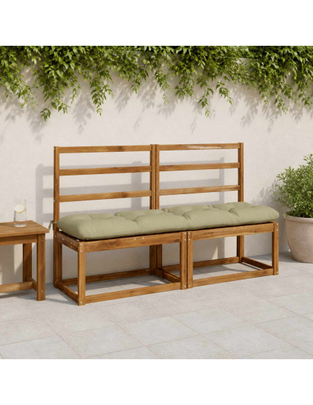 Cuscini per Panchina VIANEN 2 pz 100% Poliestere Verde chiaro