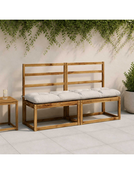 Cuscini per Panchina VIANEN 2 pz 100% Poliestere Bianco