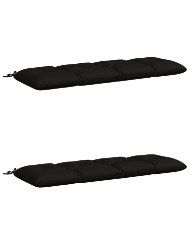 Cuscini per Panchina VIANEN 2 pz 100% Poliestere Nero