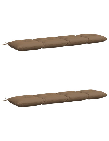 Cuscini per Panchina VIANEN 2 pz 100% Poliestere Tortora