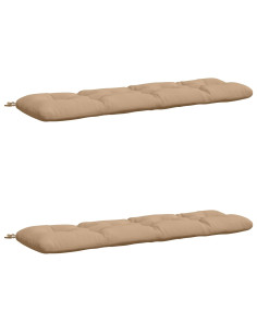 Cuscini per Panchina VIANEN 2 pz 100% Poliestere Sabbia 2