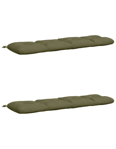 Cuscini per Panchina VIANEN 2 pz 100% Poliestere Verde Oliva
