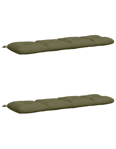 Cuscini per Panchina VIANEN 2 pz 100% Poliestere Verde Oliva