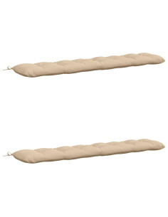 Cuscini per Panchina VIANEN 2 pz 100% Poliestere Crema 2