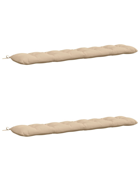 Cuscini per Panchina VIANEN 2 pz 100% Poliestere Crema