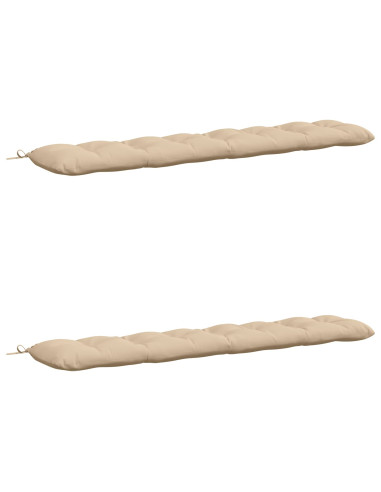 Cuscini per Panchina VIANEN 2 pz 100% Poliestere Crema