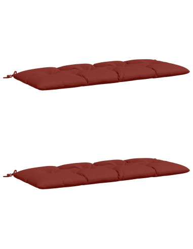 Cuscini per Panchina VIANEN 2 pz 100% Poliestere Rosso