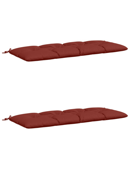 Cuscini per Panchina VIANEN 2 pz 100% Poliestere Rosso