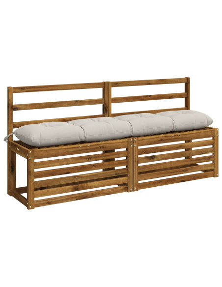 Cuscini per Panchina VIANEN 2 pz 100% Poliestere Bianco