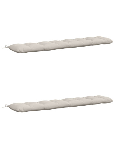 Cuscini per Panchina VIANEN 2 pz 100% Poliestere Bianco