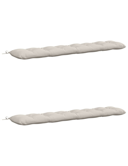 Cuscini per Panchina VIANEN 2 pz 100% Poliestere Bianco
