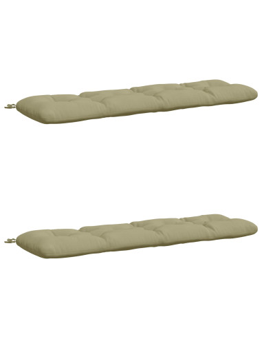 Cuscini per Panchina VIANEN 2 pz 100% Poliestere Verde chiaro