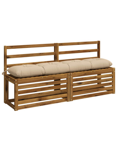 Cuscini per Panchina VIANEN 2 pz 100% Poliestere Crema