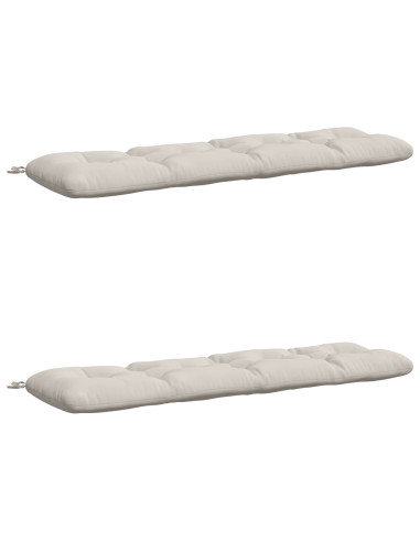 Cuscini per Panchina VIANEN 2 pz 100% Poliestere Bianco