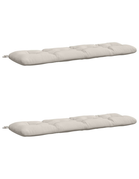Cuscini per Panchina VIANEN 2 pz 100% Poliestere Bianco