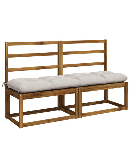 Cuscini per Panchina VIANEN 2 pz 100% Poliestere Bianco