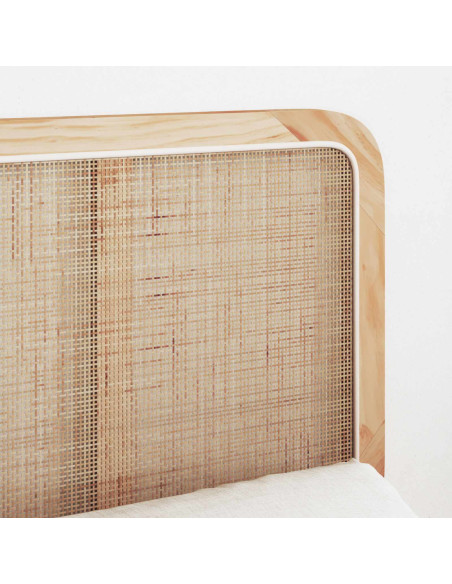 Testiera con testiera Naturale 160 x 55 x 3 cm Rattan
