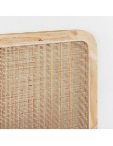Testiera con testiera Naturale 180 x 55 x 3 cm Rattan