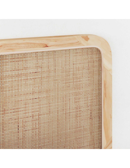 Testiera con testiera Naturale 180 x 55 x 3 cm Rattan