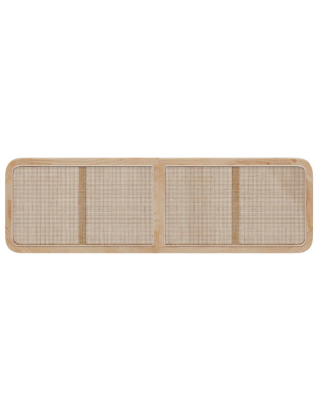 Testiera con testiera Naturale 180 x 55 x 3 cm Rattan