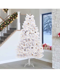Albero di Natale artificiale 270 cm PVC e Acciaio Bianco
