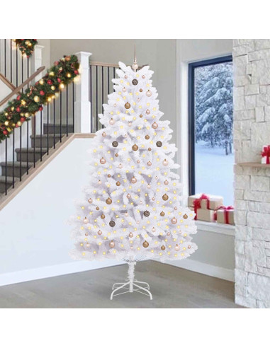 Albero di Natale artificiale 270 cm PVC e Acciaio Bianco