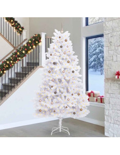 Albero di Natale artificiale 300 cm PVC e Acciaio Bianco