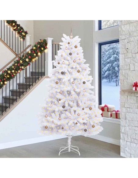 Albero di Natale artificiale 300 cm PVC e Acciaio Bianco