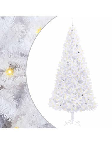 Albero di Natale artificiale Bianco 300 cm PVC e Acciaio