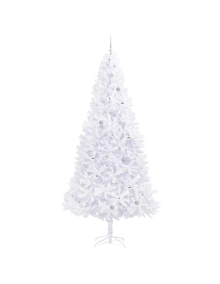 Albero di Natale artificiale Bianco 300 cm PVC e Acciaio