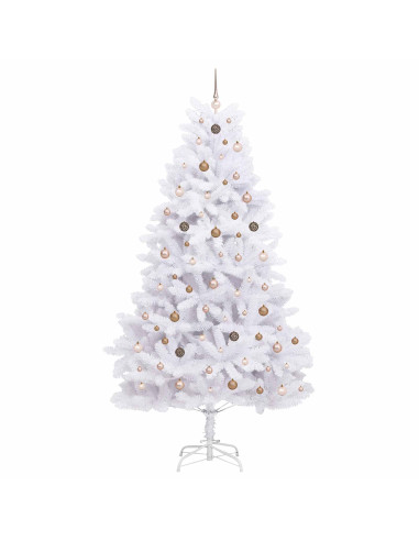 Albero di Natale artificiale 270 cm PVC e Acciaio Bianco