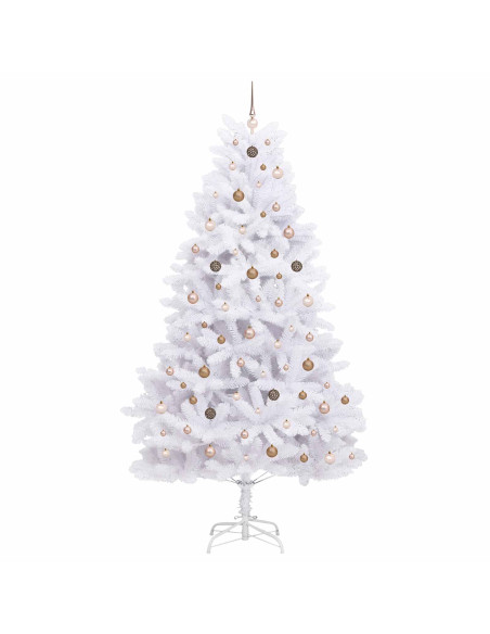 Albero di Natale artificiale 270 cm PVC e Acciaio Bianco