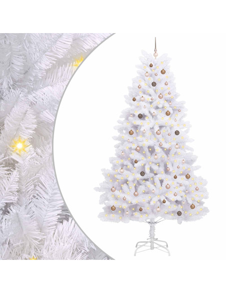 Albero di Natale artificiale 300 cm PVC e Acciaio Bianco