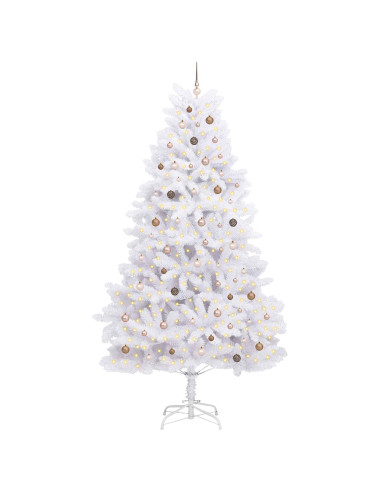 Albero di Natale artificiale 300 cm PVC e Acciaio Bianco