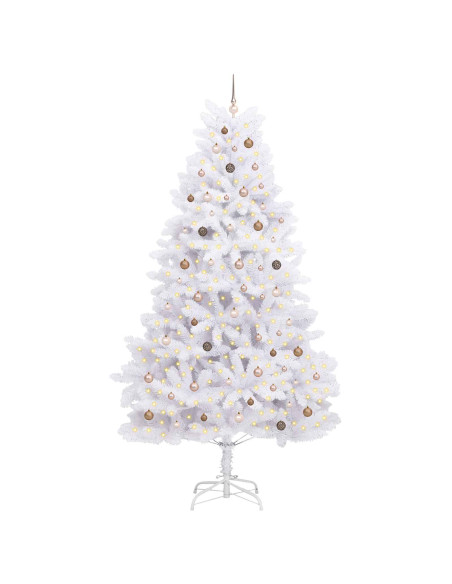 Albero di Natale artificiale 300 cm PVC e Acciaio Bianco